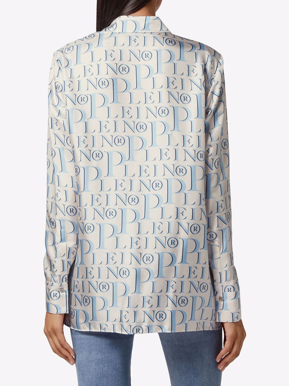 Philipp Plein all-over logo-print tailored shirt Women