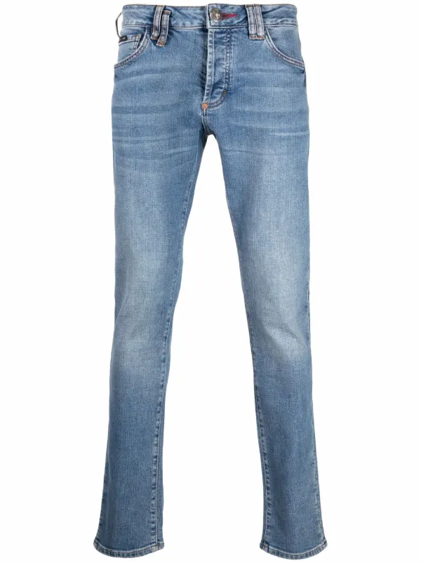 Philipp Plein Super Straight-cut mid-rise Jeans - Farfetch
