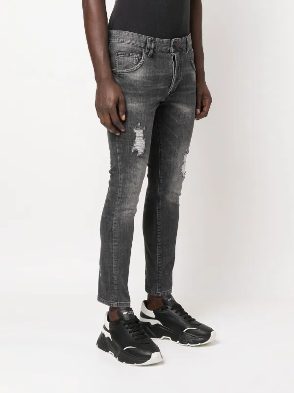 Philipp Plein ダメージ加工 ストレートデニム 32 L