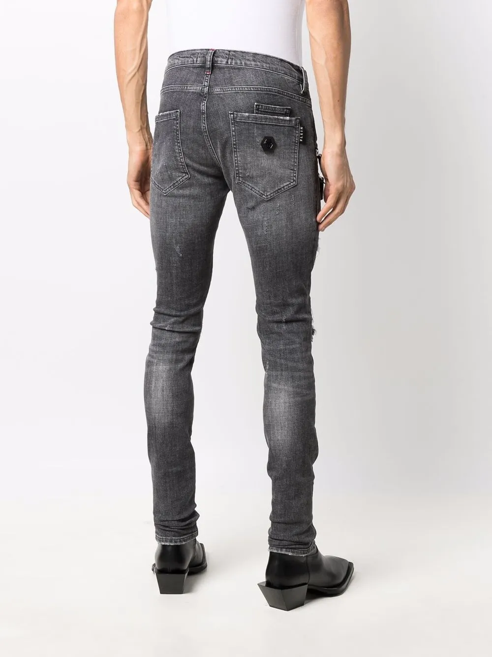фото Philipp plein джинсы скинни с эффектом потертости