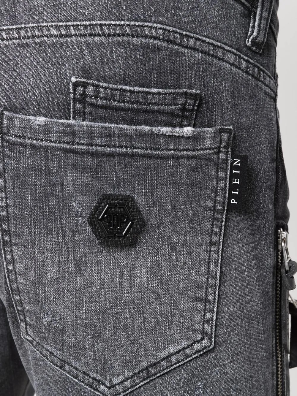 фото Philipp plein джинсы скинни с эффектом потертости