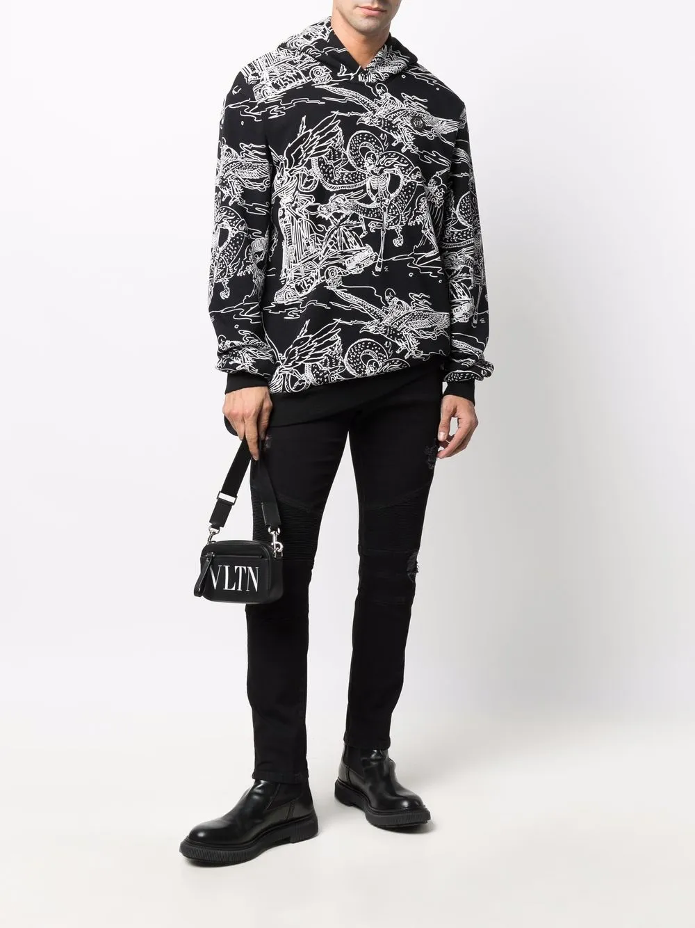 Philipp Plein Hoodie met borduurwerk - Zwart