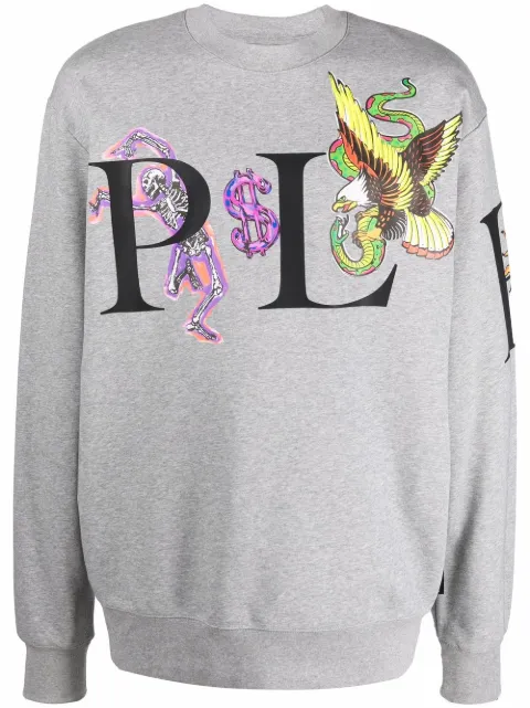 Philipp Plein graphic-print cotton sweatshirt