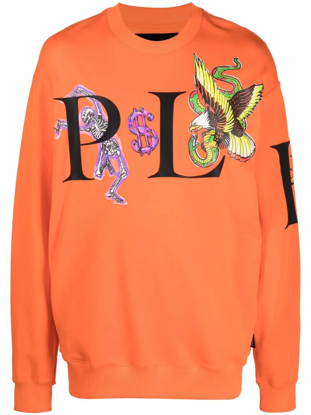 

Philipp Plein sudadera con estampado gráfico - Naranja