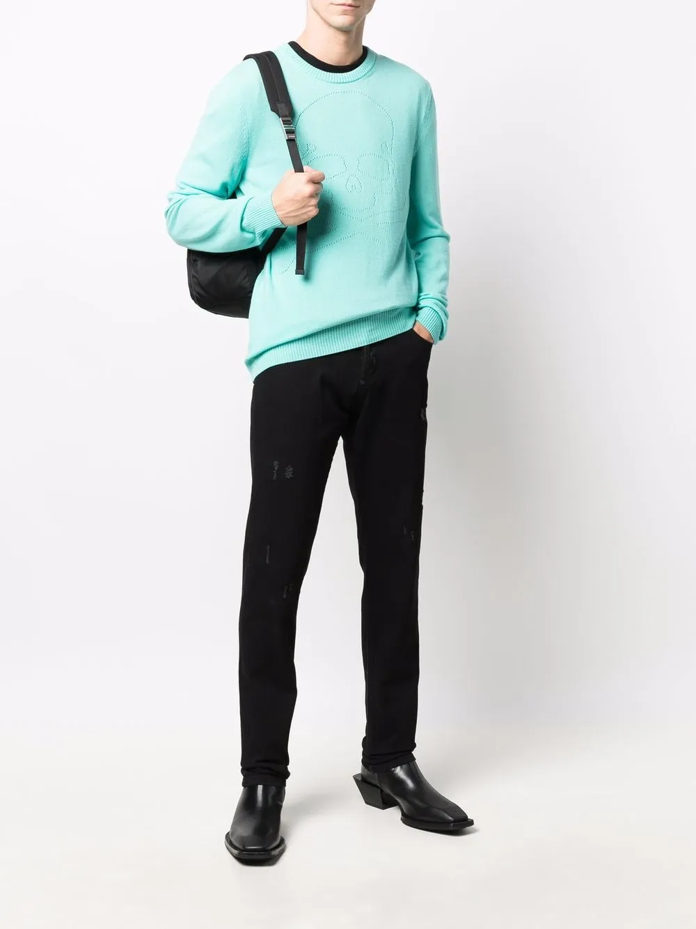 Philipp Plein fine-knit skull-motif jumper | Knitted Sweaters | Image 2