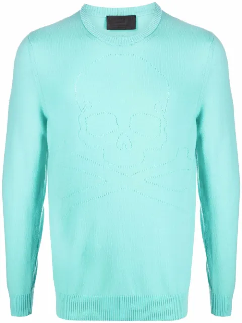 Philipp Plein pull en maille fine à motif tête de mort 