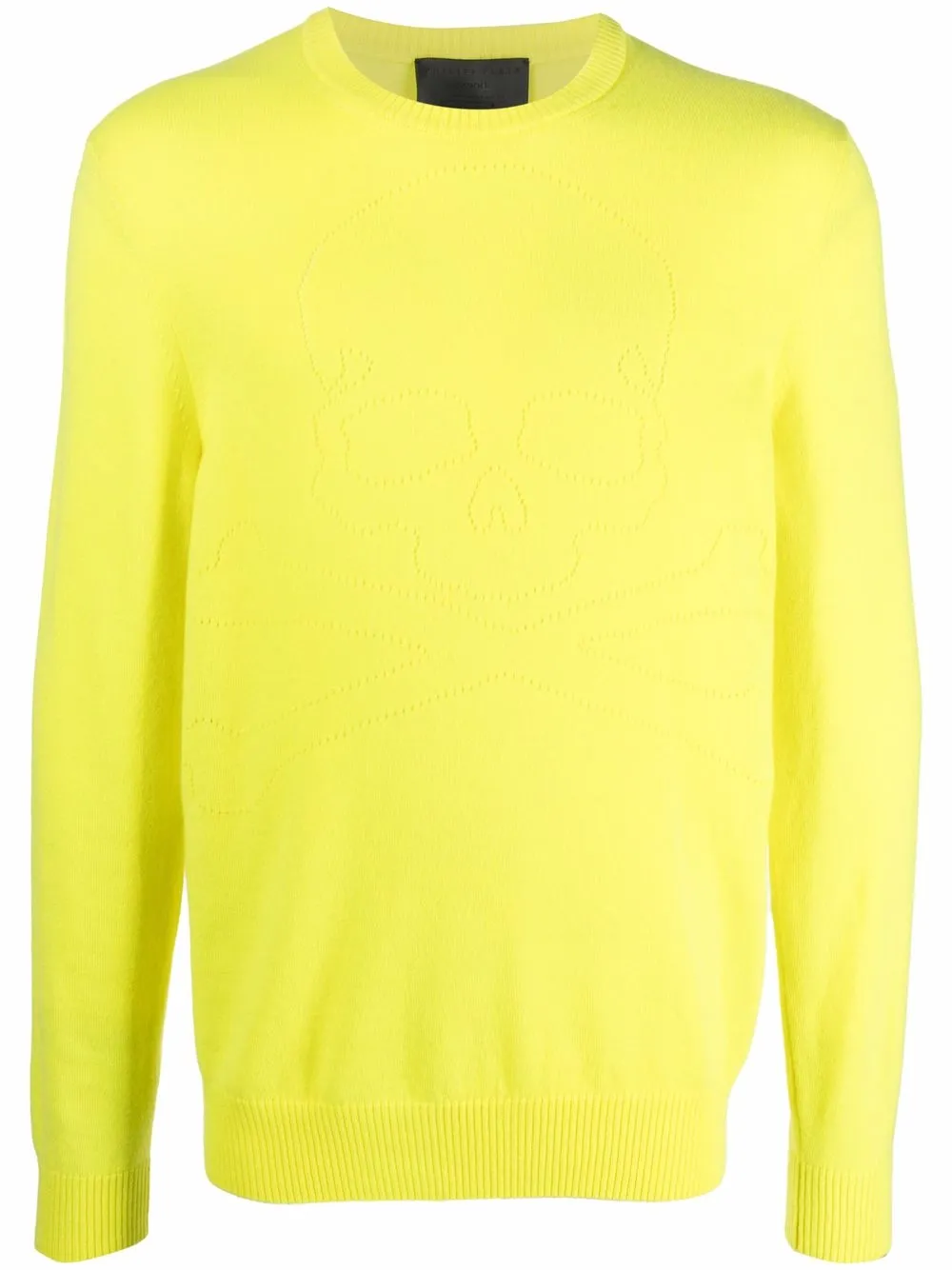 Philipp Plein suéter de cachemira con motivo Skull - Amarillo