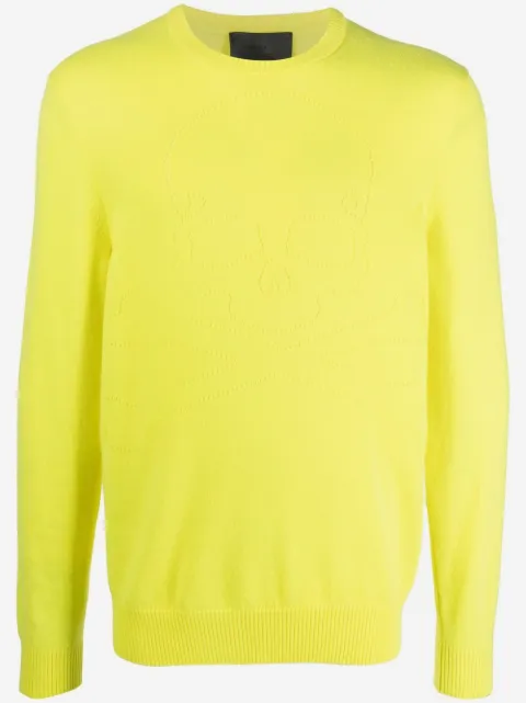 Philipp Plein Skull pointelle-knit cashmere jumper