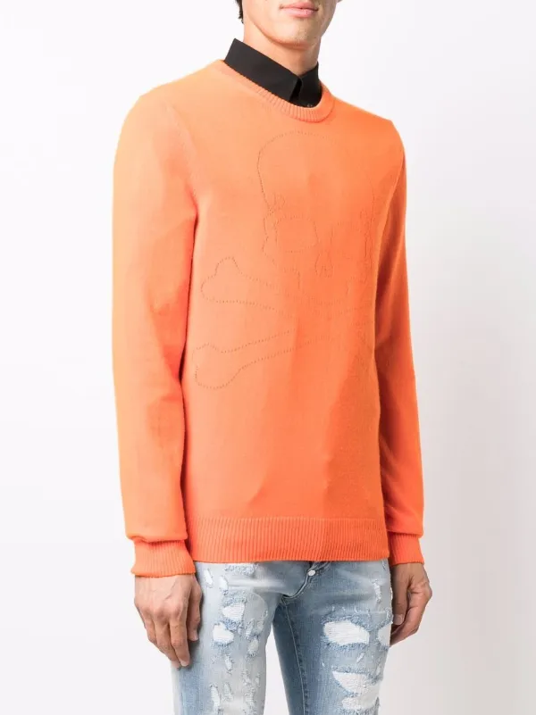 Philipp Plein Pull En Maille Fine a Motif Tete De Mort Farfetch