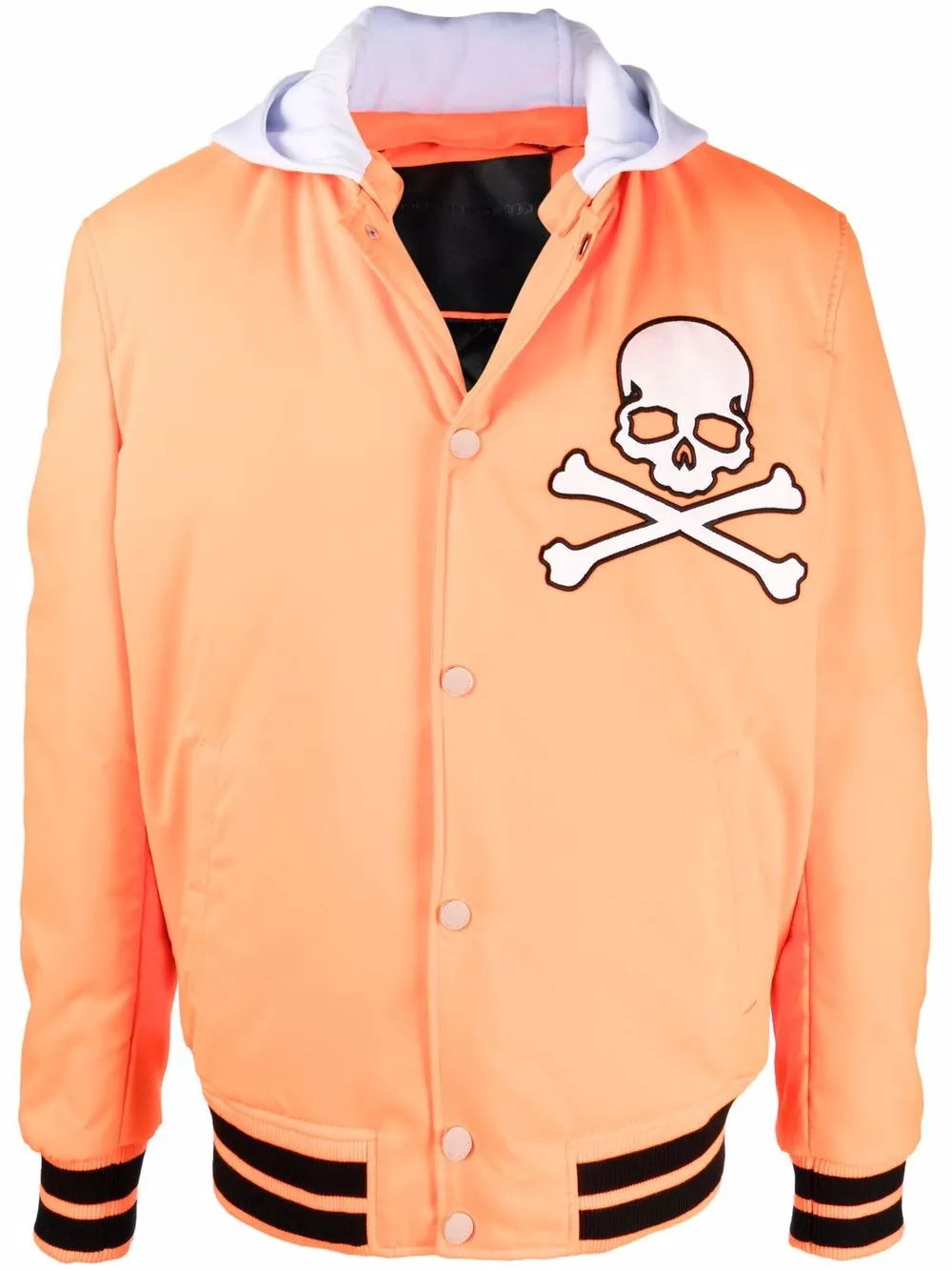 

Philipp Plein chamarra bomber con parche Skull - Naranja