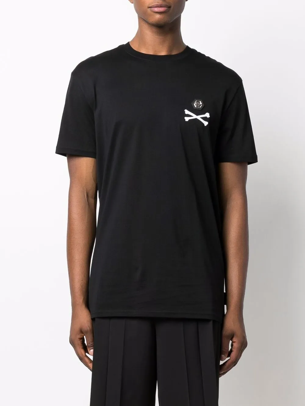 Philipp Plein Skeleton Print T-shirt In Black