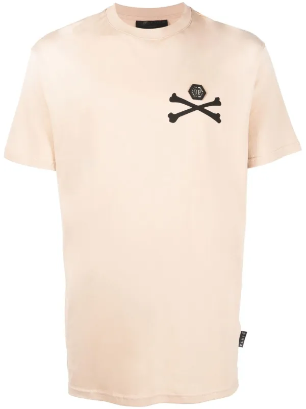 Tシャツ・カットソー Philipp Plein Short Sleeve Patches T-Shirt Philipp Plein Polo Shirt Short Sleeve Multi Skull Logo Shirt