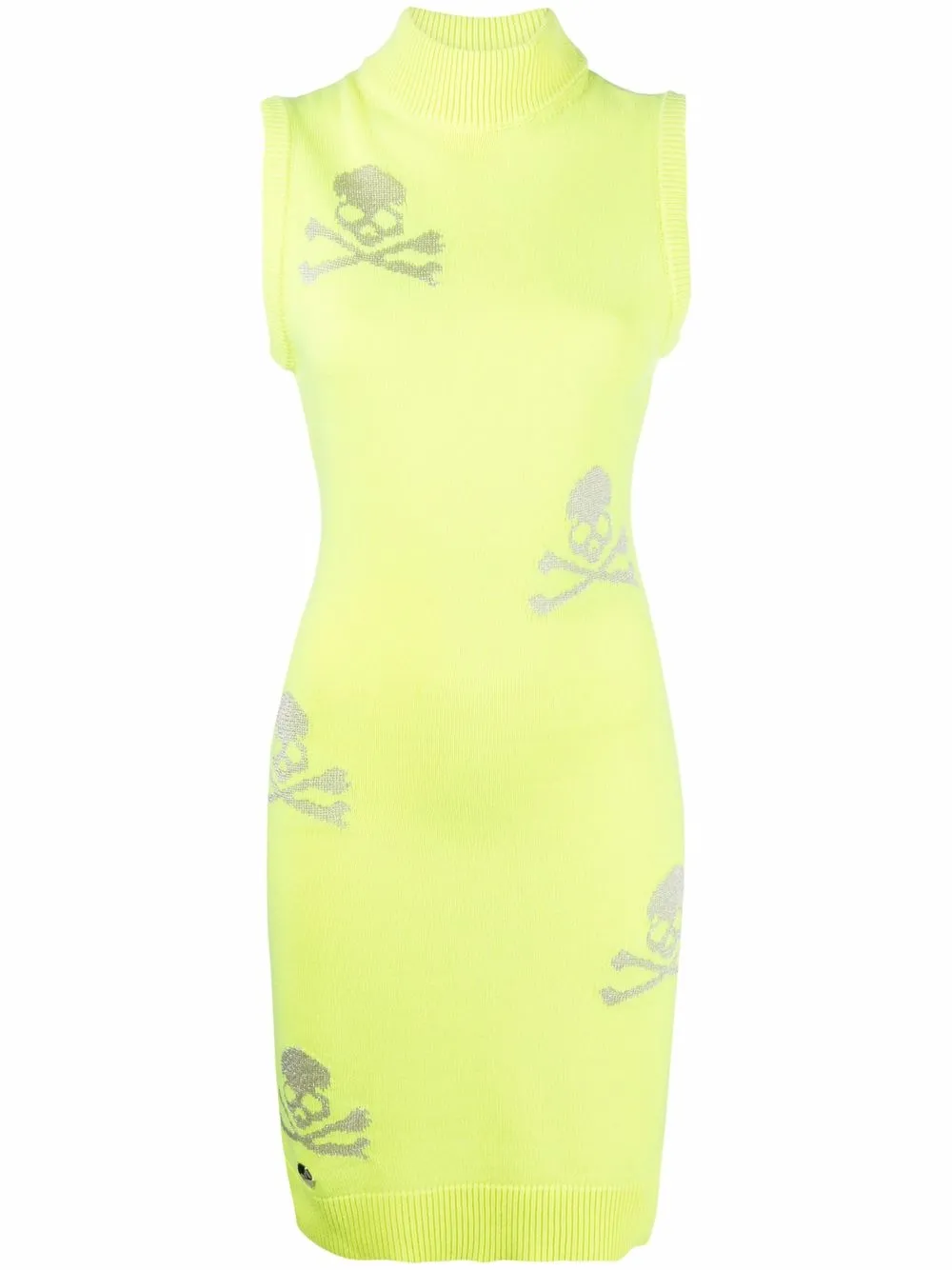 

Philipp Plein intarsia-skull print knitted dress - Yellow