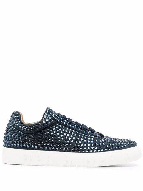 Philipp Plein rhinestone lace-up sneakers Men