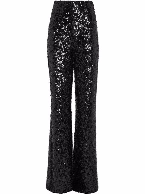 Philipp Plein sequin-embellished high-waist trousers Women