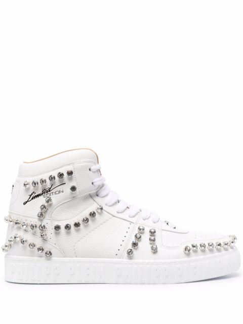 Philipp Plein crystal-studded high-top sneakers Men