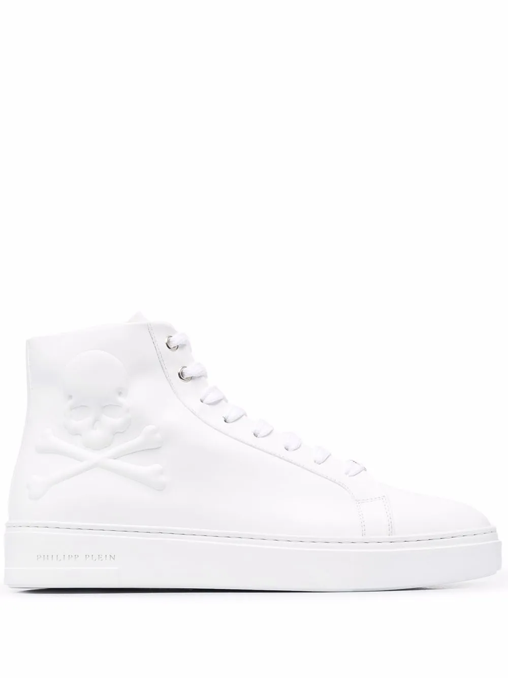 

Philipp Plein tenis altos Skull - Blanco