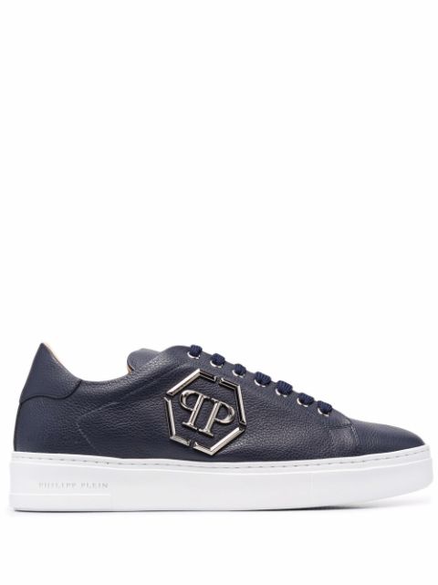 Philipp Plein Hexagon low-top leather sneakers Men