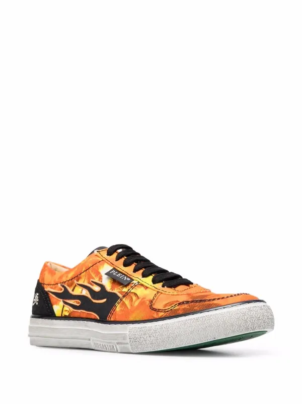 Philipp Plein Flame low-top Sneakers Orange FARFETCH PT