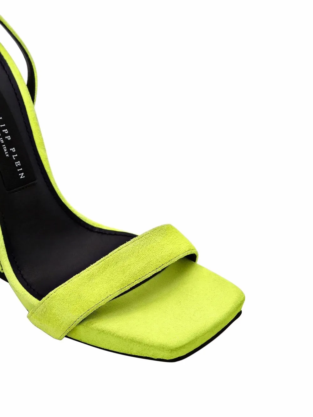 Philipp Plein Sandalen met bewerkte hak Geel