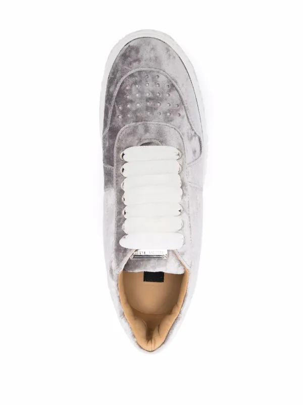 Philipp Plein Hurricane ベルベット スニーカー | グレー | FARFETCH JP