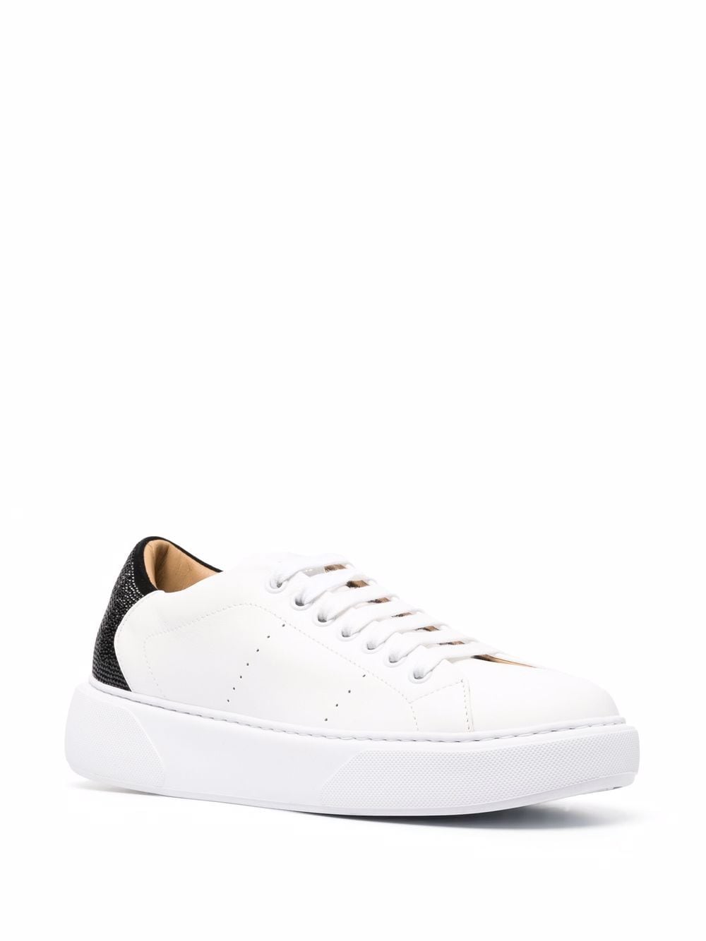 Shop Philipp Plein Low-top Skull Sneakers In White