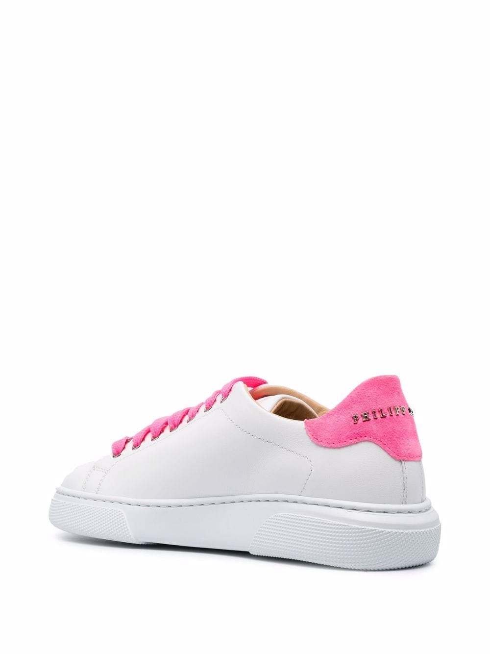 Shop Philipp Plein Branded Heel-counter Sneakers In White