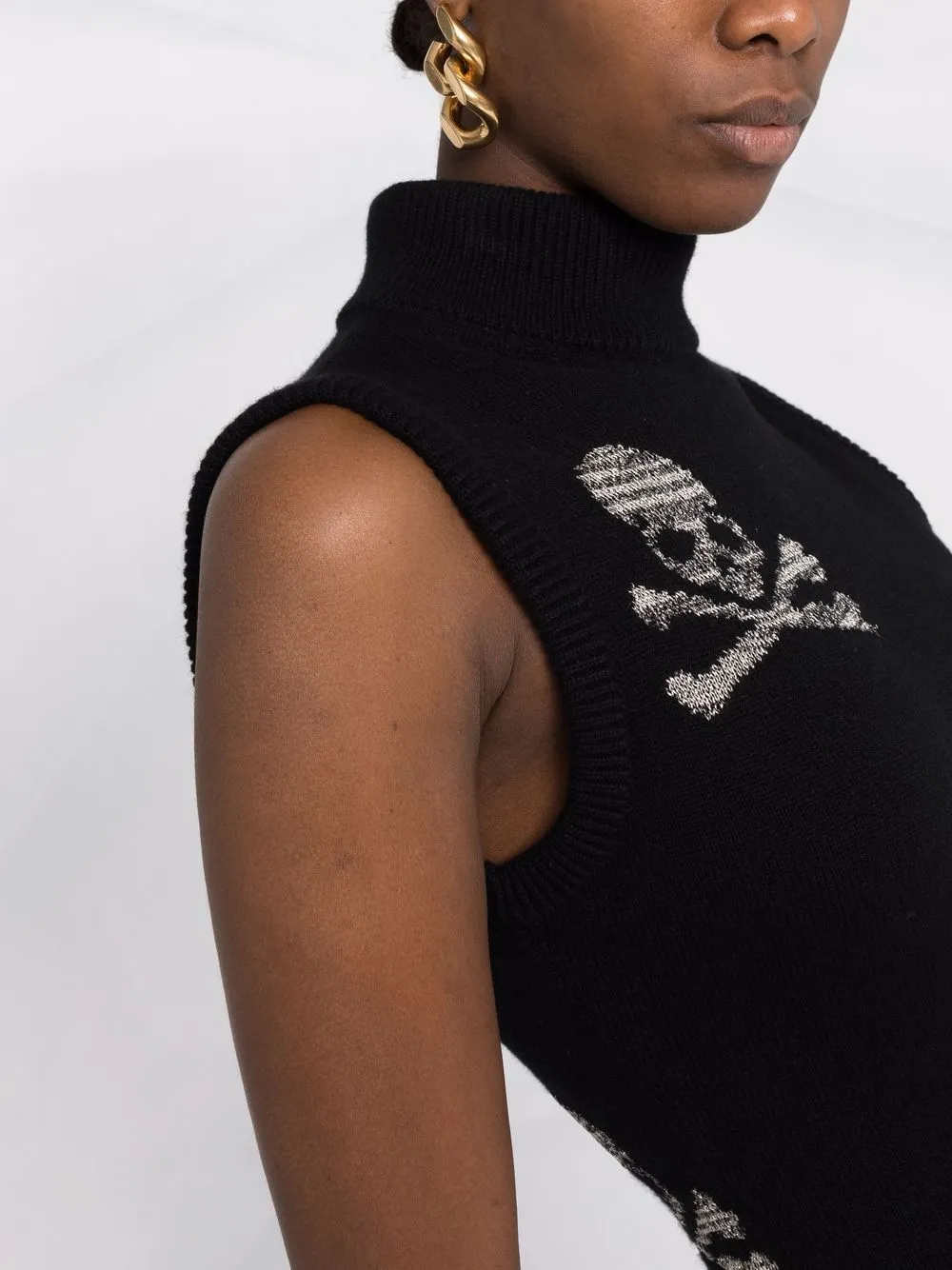 фото Philipp plein платье с декором skull