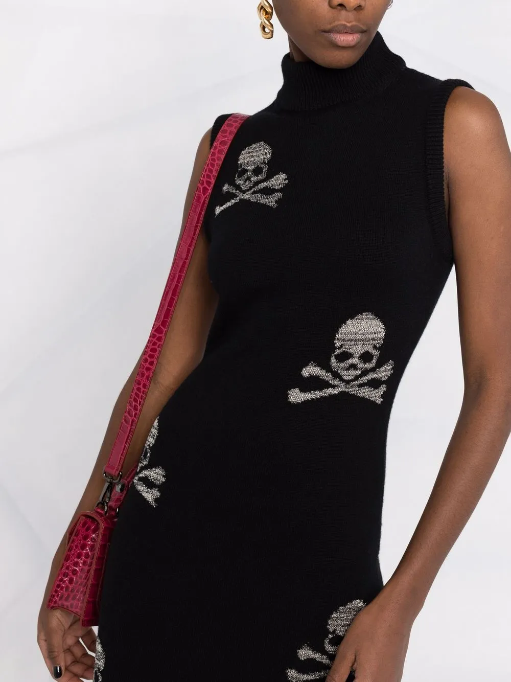 фото Philipp plein платье с декором skull