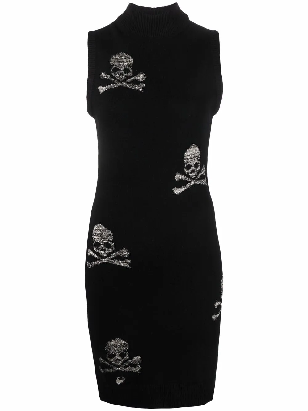 

Philipp Plein vestido tejido con motivo Skull - Negro