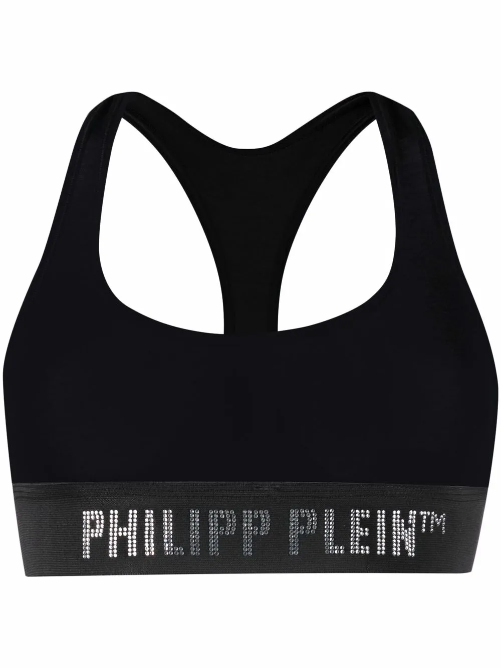 Philipp Plein Logo-underband Bra In Black