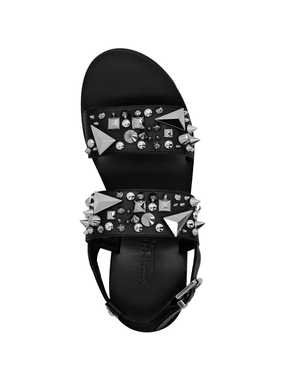  Philipp Plein Sandalen Mit Nieten   Schwarz 