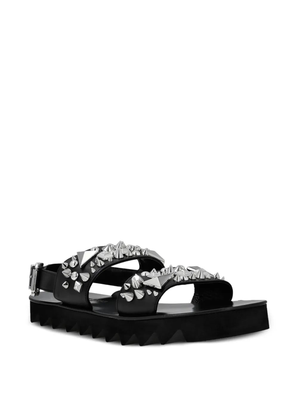  Philipp Plein Sandalen Mit Nieten   Schwarz 