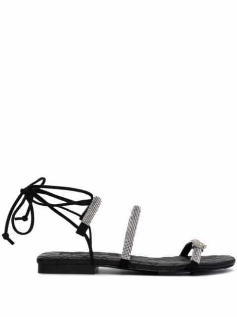 Philipp Plein maltese flat crystal sandals Women