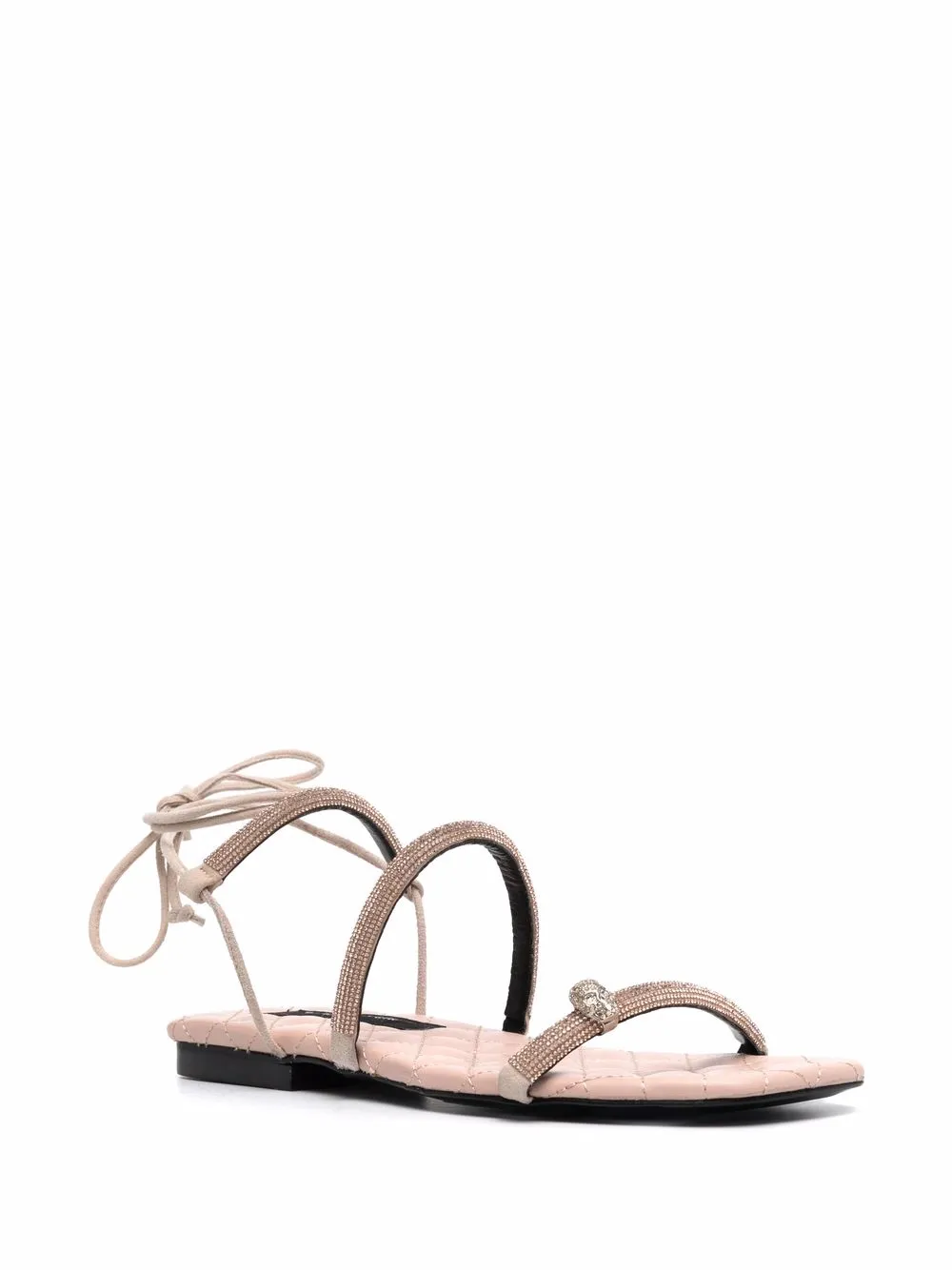 Philipp Plein Sandalen met kristal - Beige