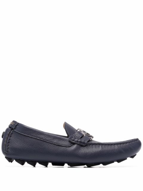 Philipp Plein logo moccasin loafers Men