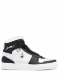 Philipp Plein panelled spider print sneakers - White