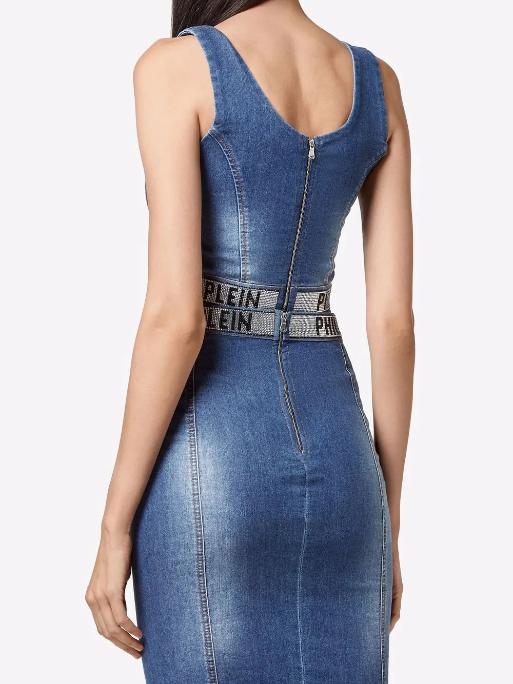 фото Philipp plein джинсовый топ с логотипом