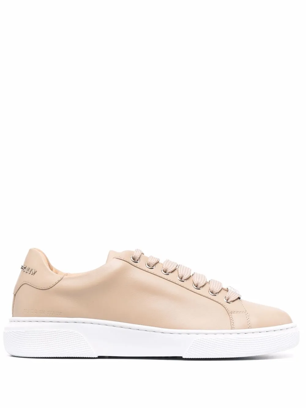 

Philipp Plein Networth leather trainers - Neutrals