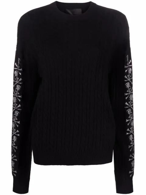 Philipp Plein sequin skull pullover jumper