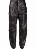 Philipp Plein leather jogging trousers - Black
