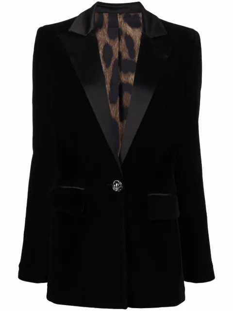 Philipp Plein crystal-embellished velvet blazer
