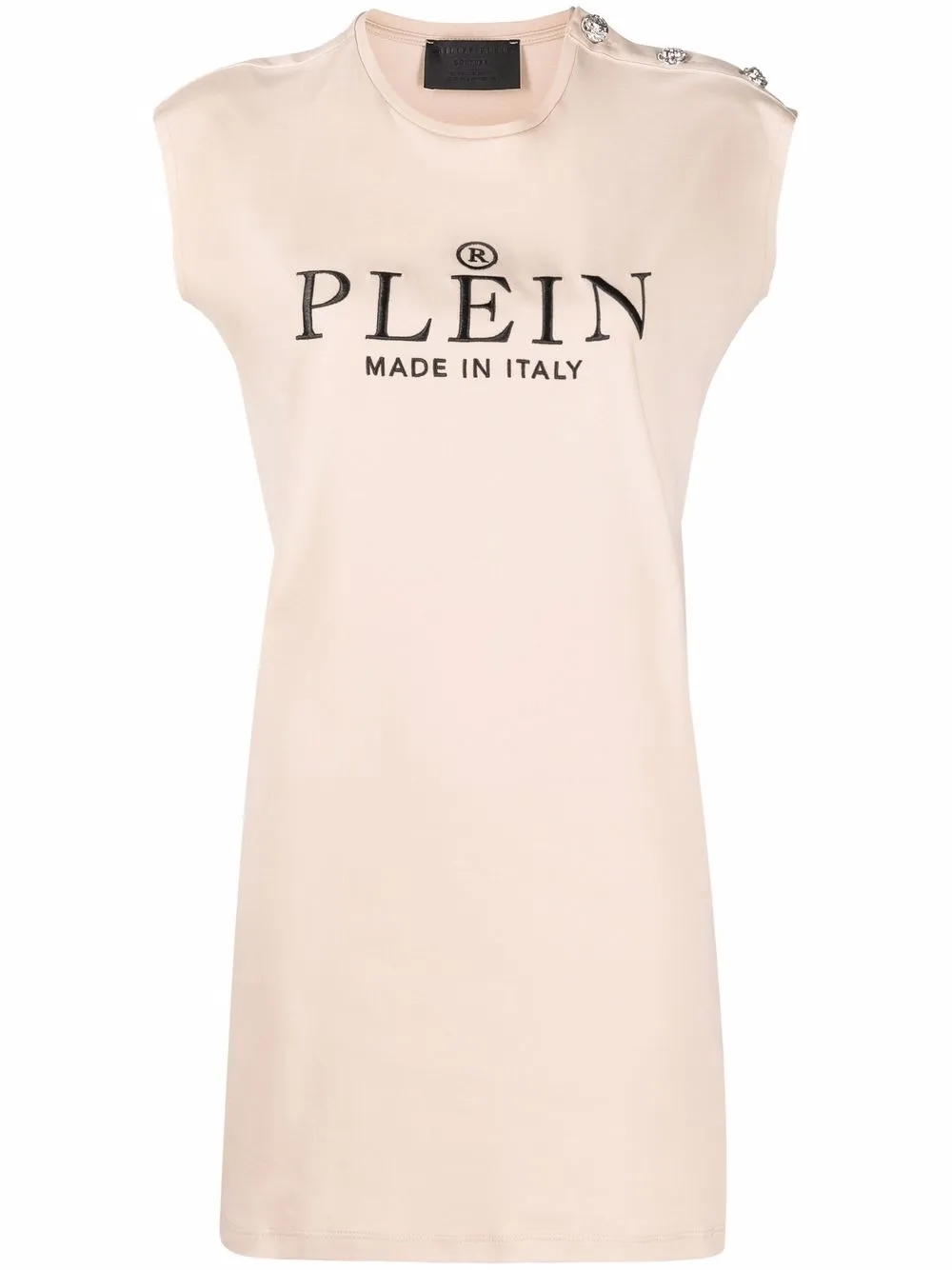 

Philipp Plein Iconic Plein logo T-shirt dress - Neutrals