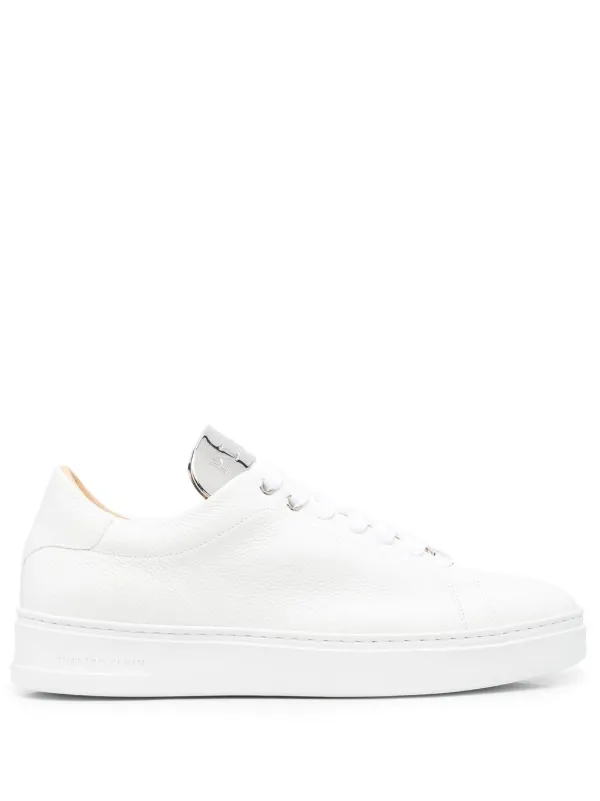 スニーカー PHILIPP PLEIN Men Sneakers White FADSMSC3981PLE005N 0102 PHILIPP PLEIN Men's White Leather Sneakers