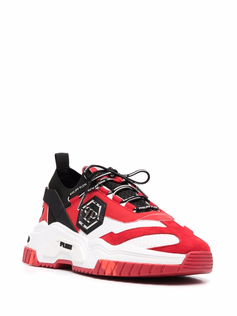 Shop Philipp Plein Vegan Predator Tm Sneakers In Rot