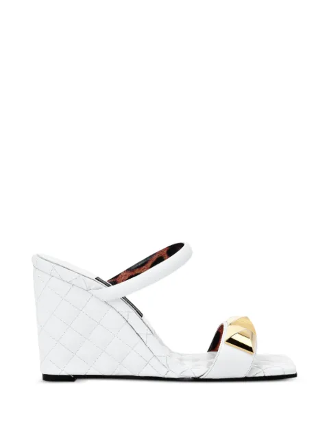 Philipp Plein matelassé wedge sandals