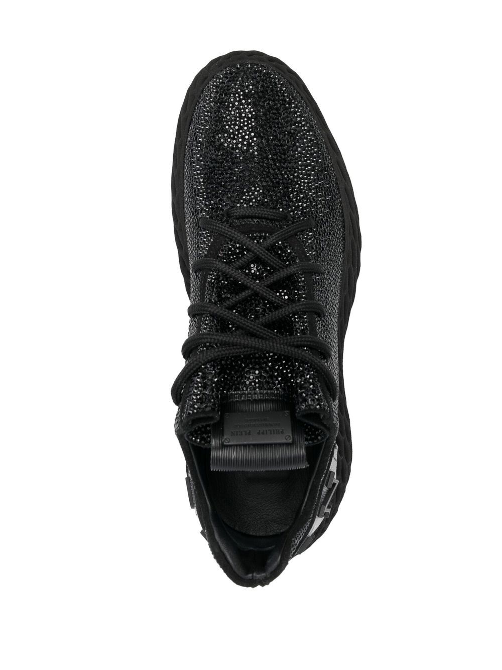 Philipp Plein crystal-embellished leather sneakers Women