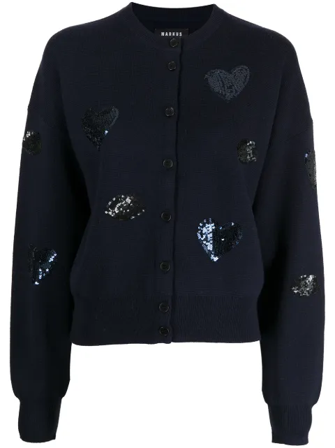 Markus Lupfer sequin embellished wool cardigan