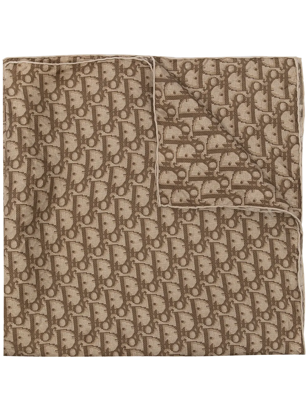 Pre-owned Dior 1990-2000s  Trotter Silk Scarf In Brown