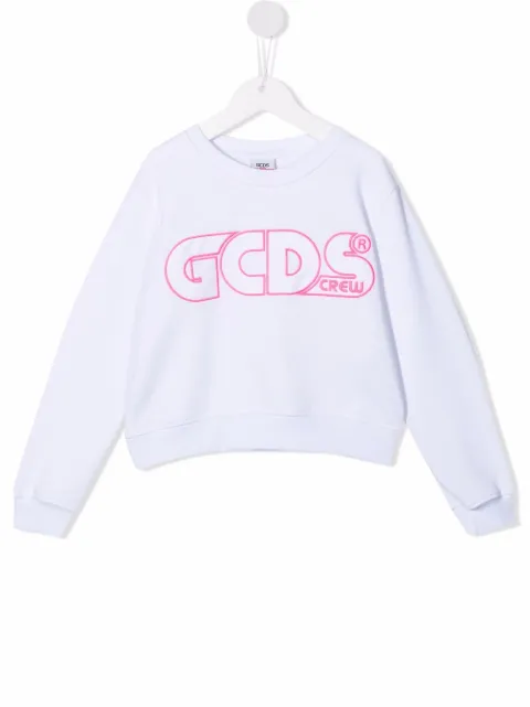 Gcds Kids logo print sweatshirt